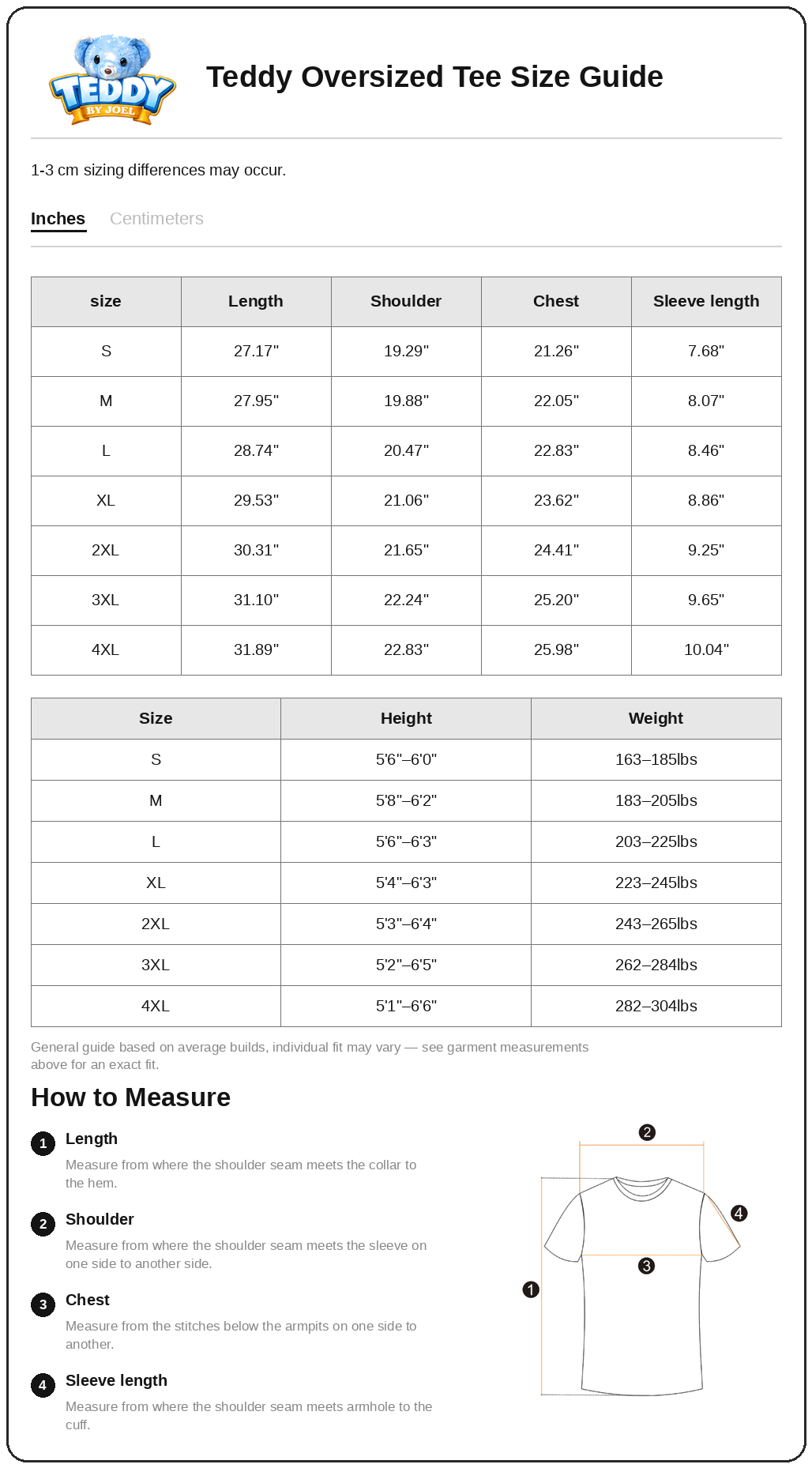 Size Chart 1
